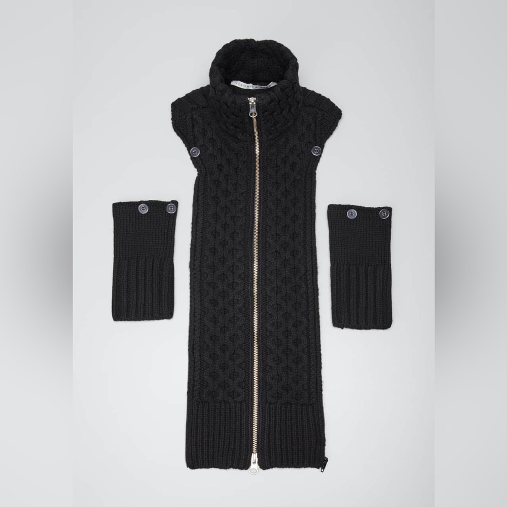 NWT Veronica Beard Black Upstate Wool Dickey with Cuffs size 00-14